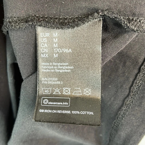 H&M + Dua Lipa Collab Baggy Oversized Graphic Band Tee Black Don’t Start Now M - Picture 9 of 11